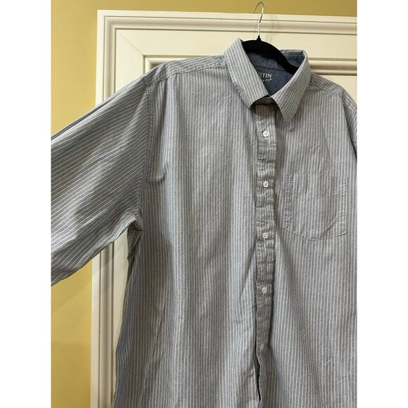 AUSTIN CLOTHING CO Shirt Mens XXL Gray Striped Long Sleeve Button 100% Cotton - Picture 2 of 7